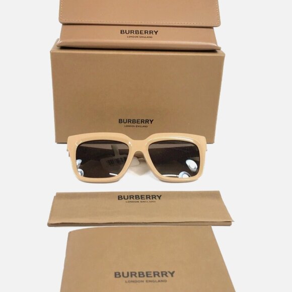 Burberry Womens 54mm Sunglasses Thick Beige Square Frame main image 6